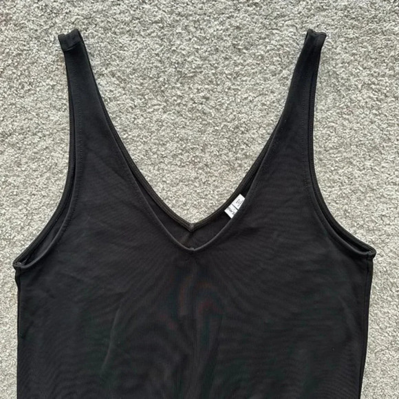 & Other Stories Sleeveless Drawstring Romper Black Women's US 4 - Picture 3 of 7